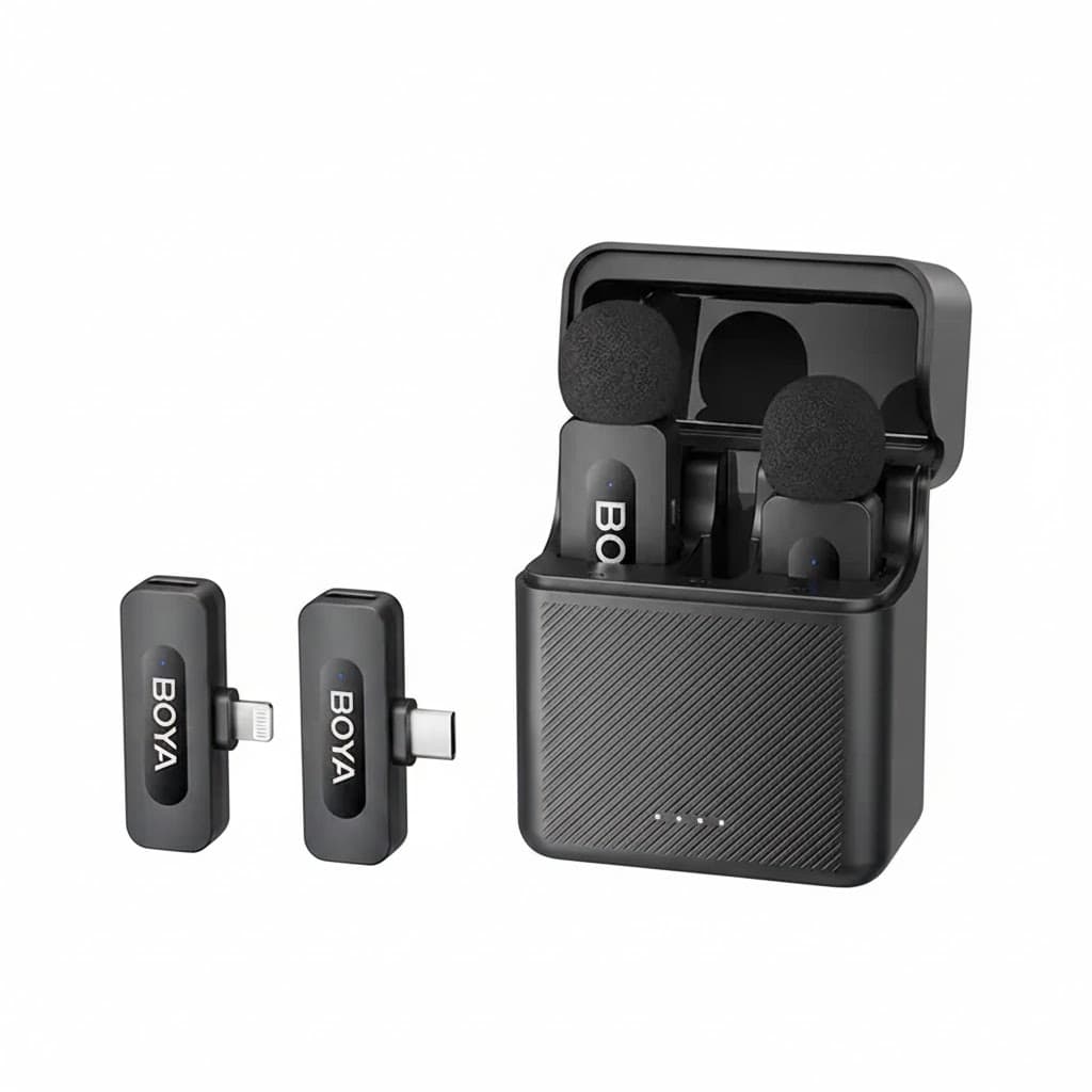 BOYA BY-V3 2.4GHz Dual-Channel Wireless Microphone System