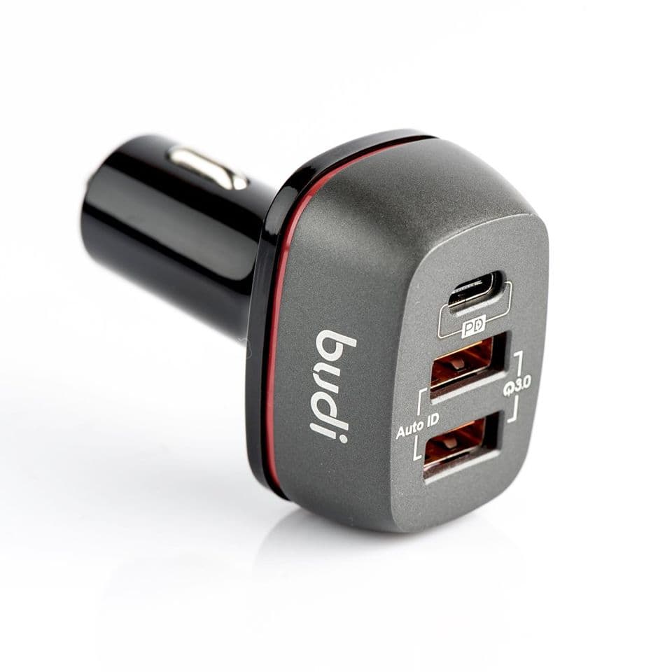 Budi 18W 2 USB 1 PD Ports Car Charger