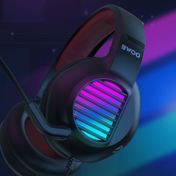 BWOO BO-BX024 Stereo Surround Sound Wired Gaming Headphone With Mic view 5