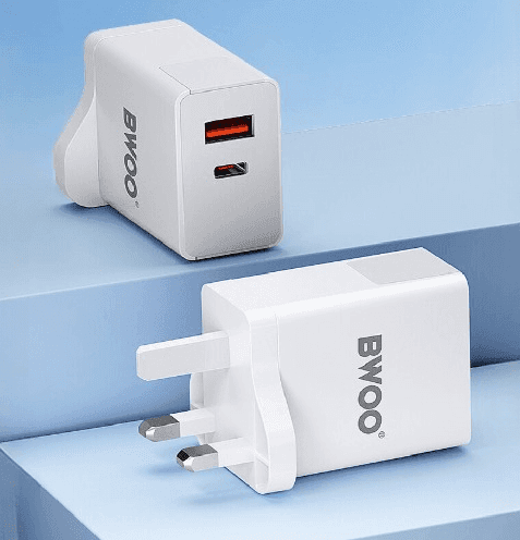 BWOO CDA134 2 Port 38 Watt PD Fast Charger Adapter