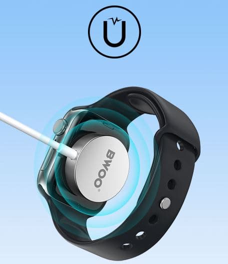 BWOO WL18 Magnetic Fast Apple Watch Charger Cable USB C view 2