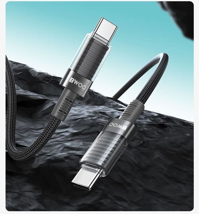 Bwoo X287C USB-C To USB-C PD 60W Fast Charging Nylon Braided Cable (1M) view 2
