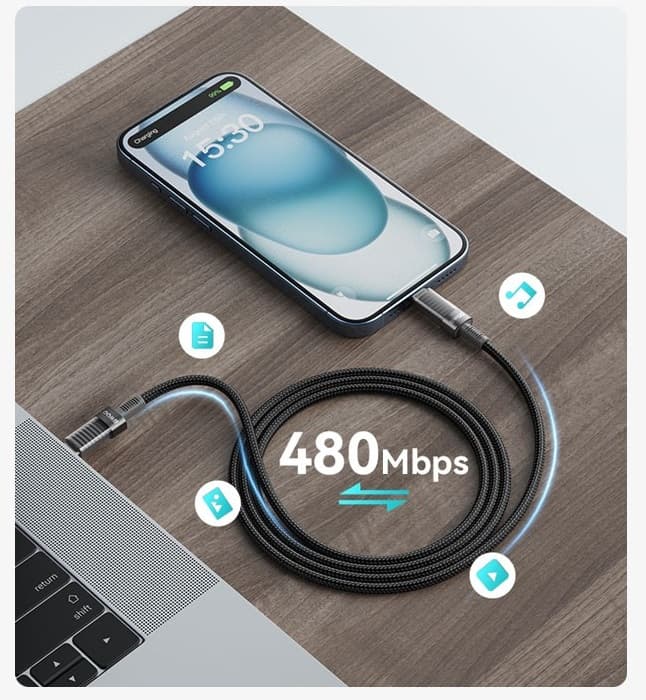 Bwoo X287C USB-C To USB-C PD 60W Fast Charging Nylon Braided Cable (1M) view 6