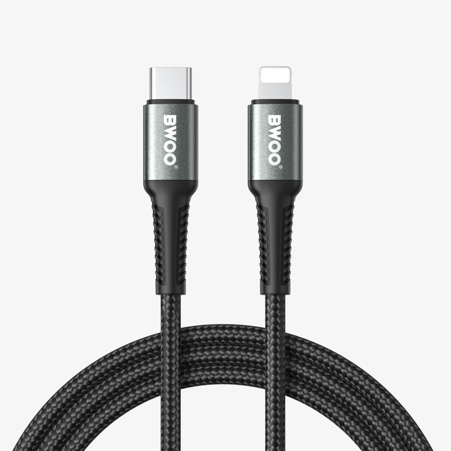 Bwoo X288C-L 3 Meter USB‑C To Lightning Fast Charging Cable PD 27W Nylon Braided