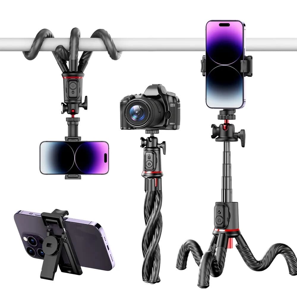 C03 Telescopic Pole Selfie Stick Tripod With Detachable 360 Ballhead