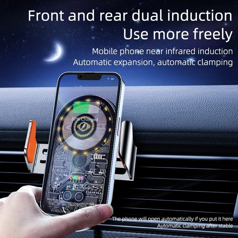 C13 15W Magnetic Wireless Car Charger Phone Holder view 3