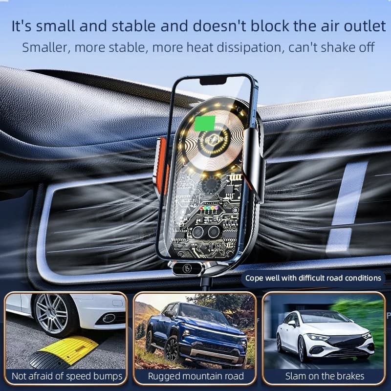 C13 15W Magnetic Wireless Car Charger Phone Holder view 4
