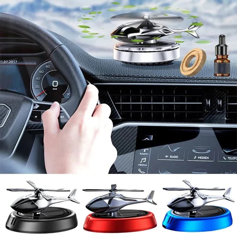 Car Aromatherapy Air Freshener Helicopter Aircraft Decoration Solar Car Perfume view 2