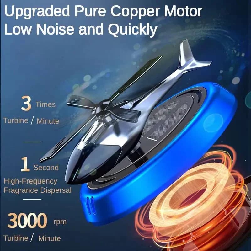 Car Aromatherapy Air Freshener Helicopter Aircraft Decoration Solar Car Perfume view 3