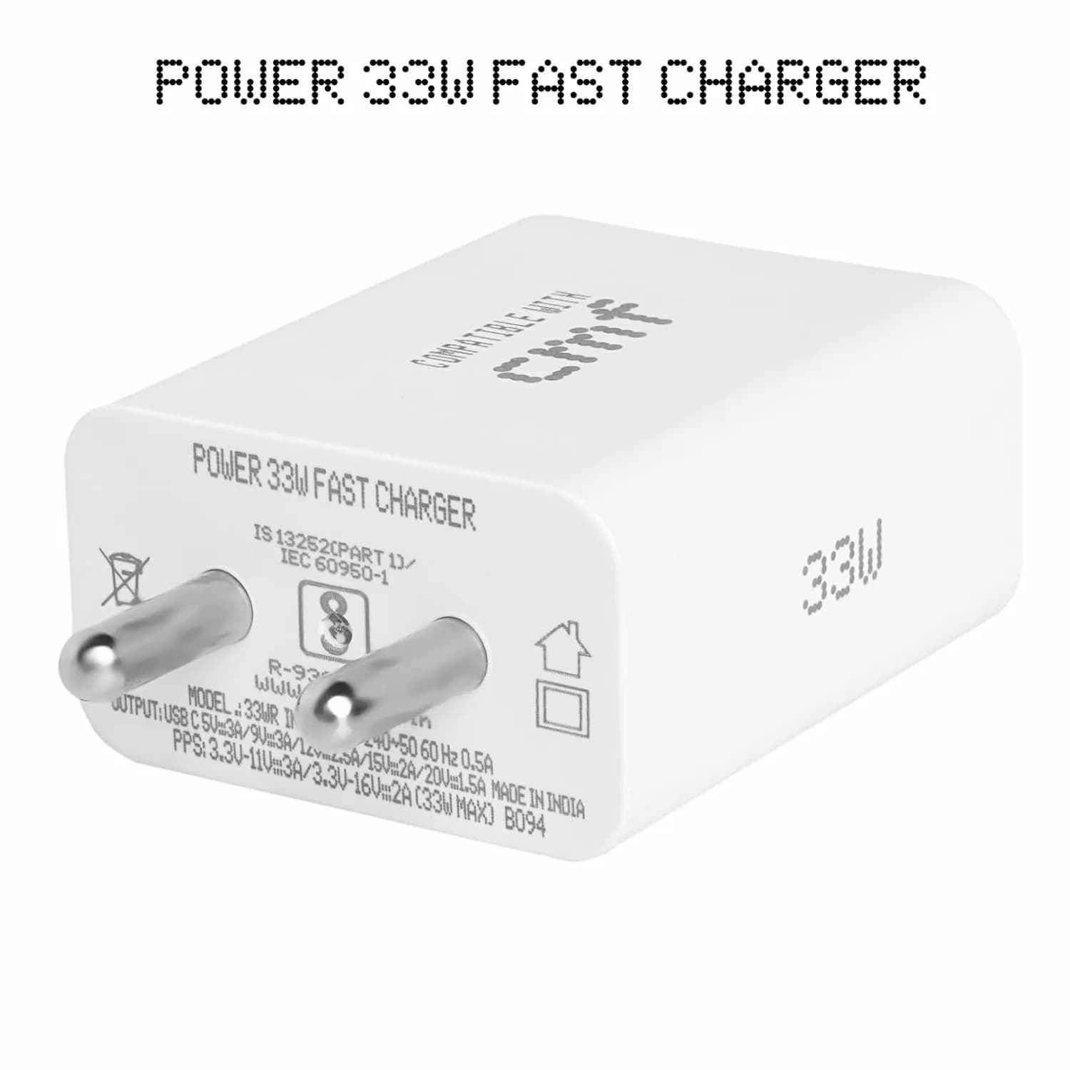 CMF 33w Type C Rapid Fast Charger Adapter Compatible With CMF Phone 1, Nothing Phone 1 2 2a 2a Plus view 3