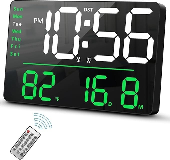 Display Temperature Wall Digital Clock Temperature Date & Week