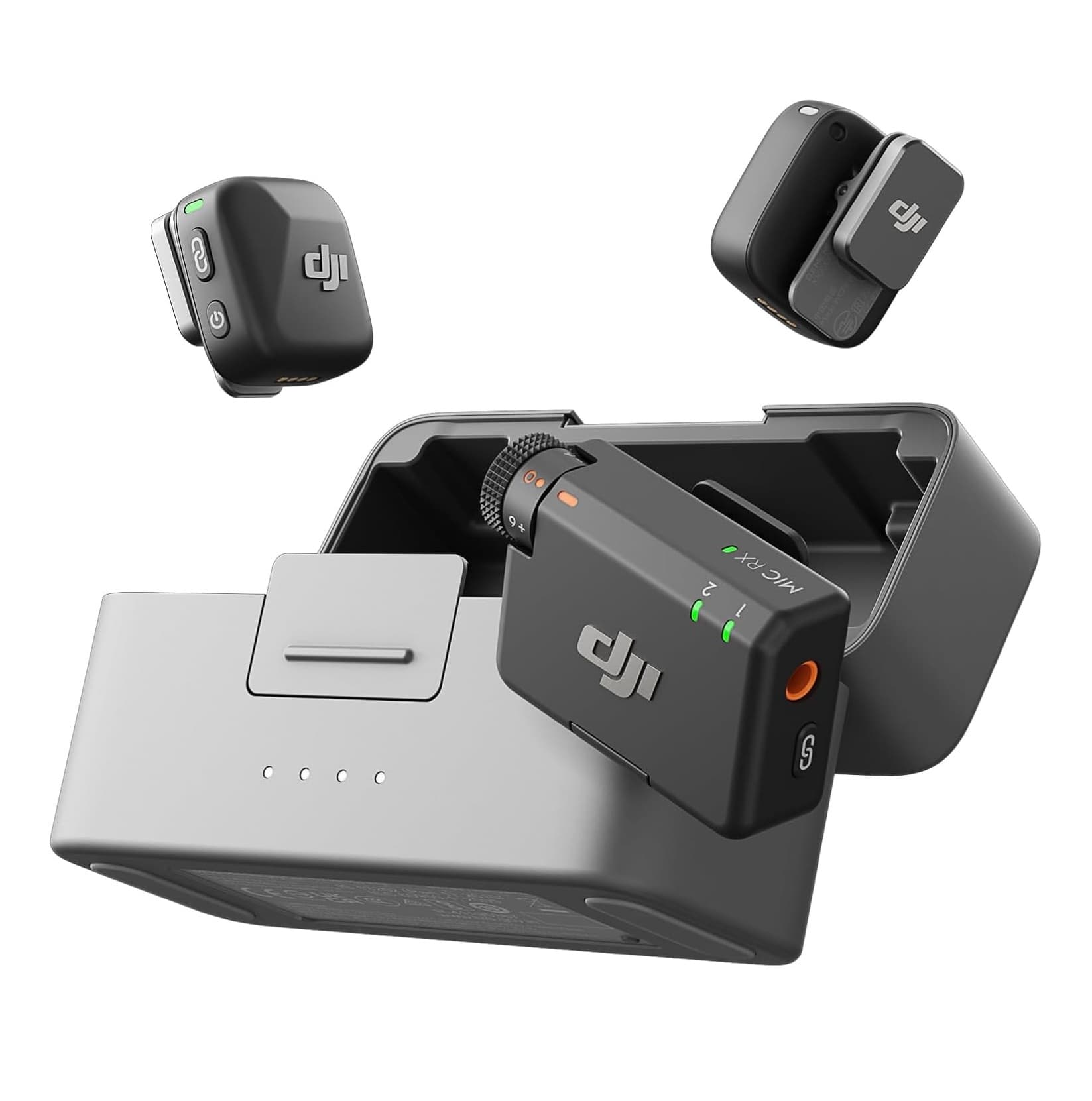 DJI Mic Mini Wireless Microphone System (2 Transmitters + 1 Receiver + Charging Case)