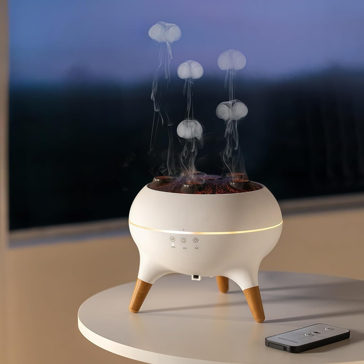 Dynamic Jellyfish Air Humidifier & Essential Oil Diffuser 250ml Ultrasonic Aroma Diffuser With 7-Color LED Lights