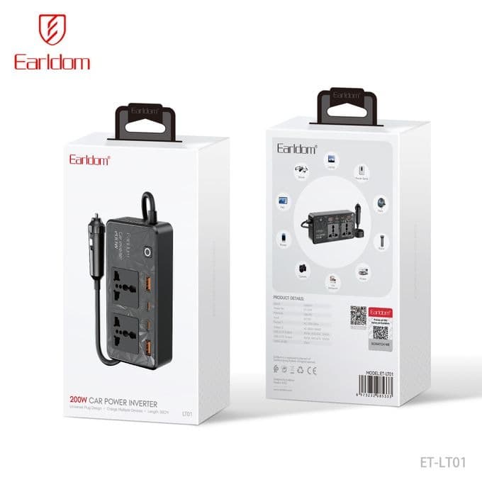 Earldom ET-LT01 Car Charger Power Inverter 200W view 5