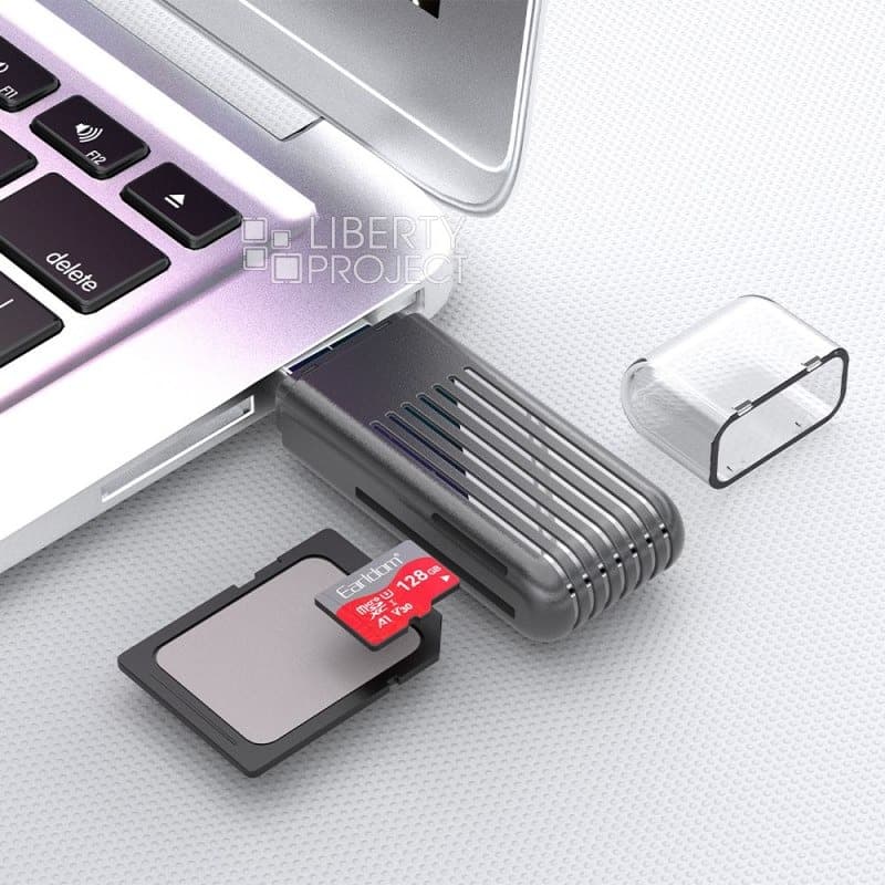 Earldom ET-OT96 2 In 1 USB 2.0 Universal Card Reader — TF / SD / Micro SD view 2