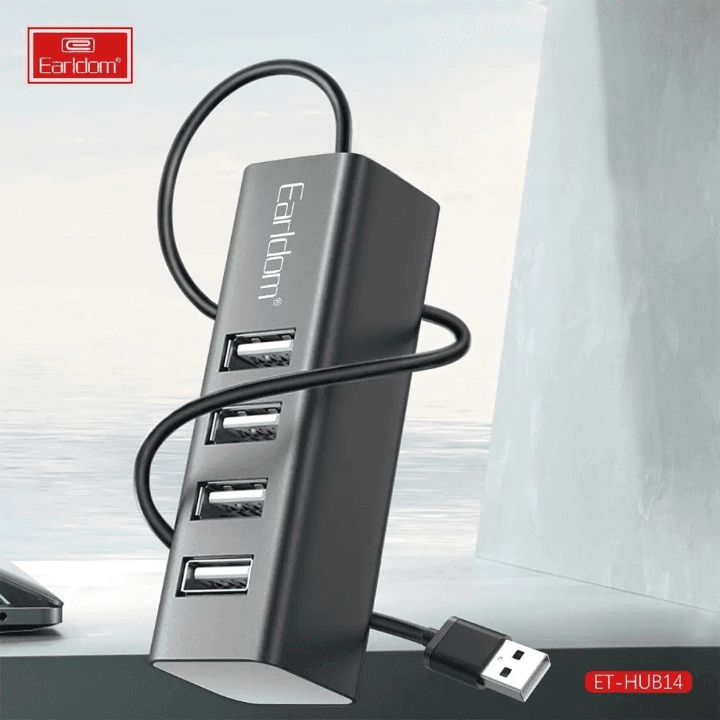 Earldom HUB14 USB Hub 4 Ports, Black