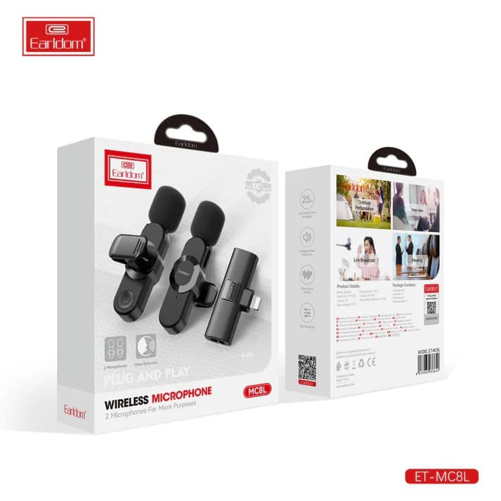 Earldom MC8L Lightning Wireless Double Microphone view 4