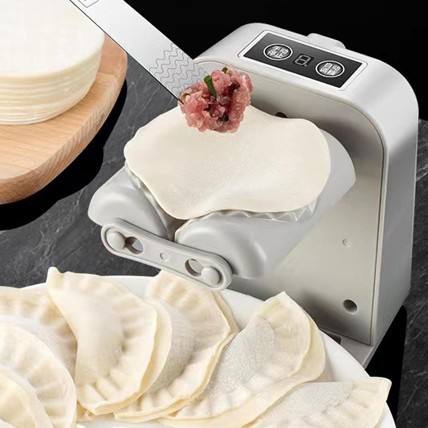 Electric Automatic Dumpling Momo Maker Fast Gyoza Pierogi Wonton Potsticker Mold