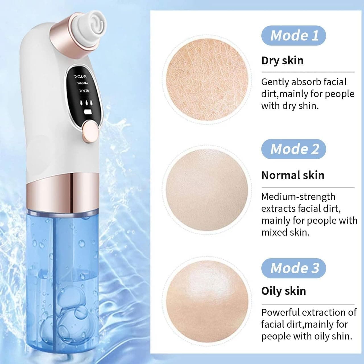 Electric Micro Bubble Blackhead Remover & Pore Vacuum Cleaner view 3