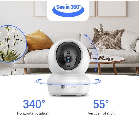 ENVIZ H6c Pan & Tilt Smart Home Camera view 3