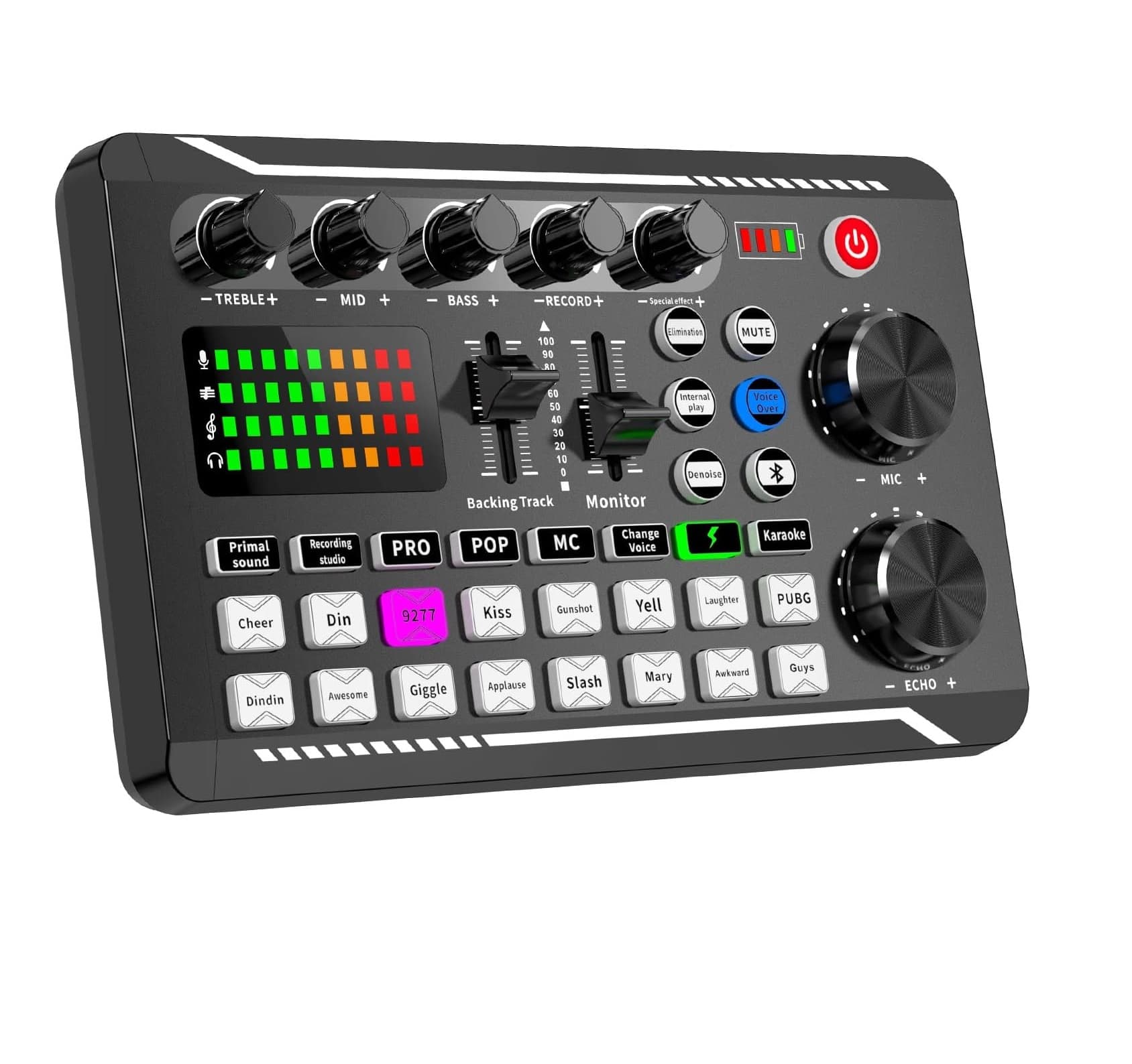 F998 Live Sound Card Audio Mixer Podcast Audio Interface