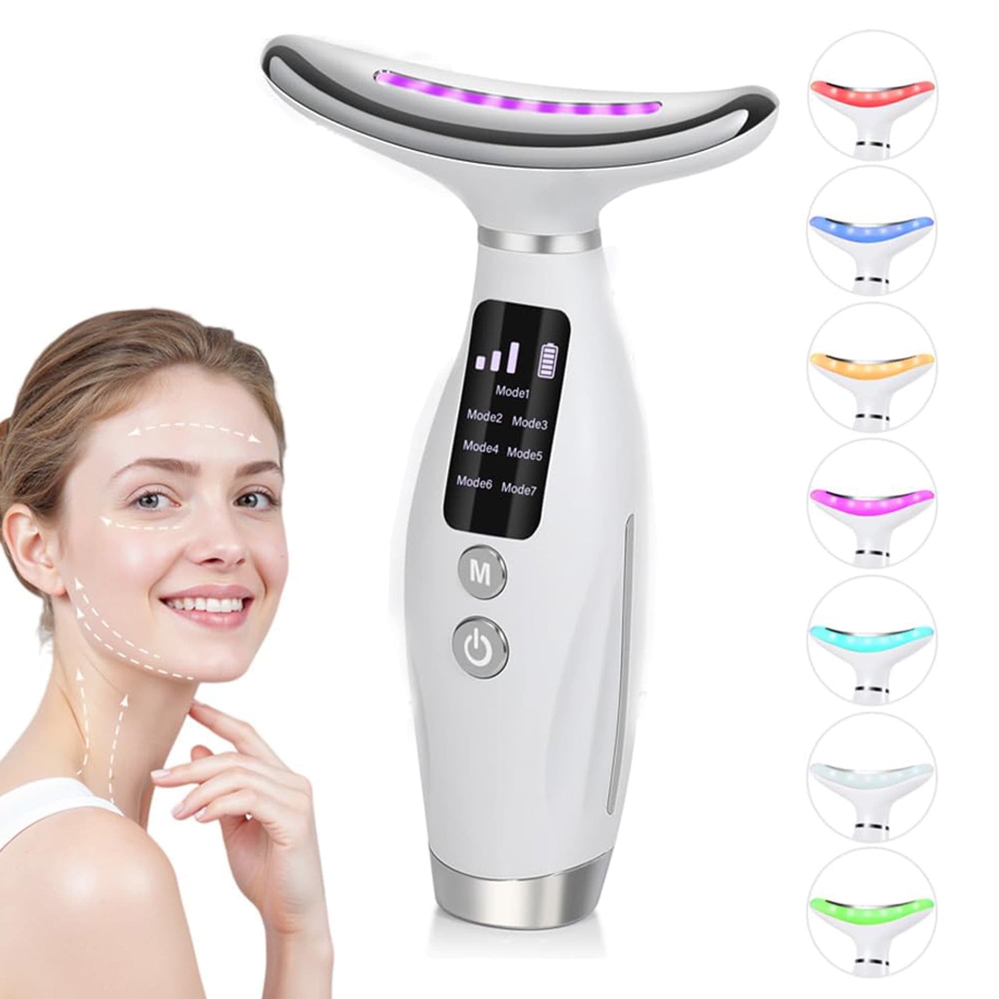Facial & Neck 7 In 1 Massager Skin Lifting Wrinkle & Dark Circle Reducer