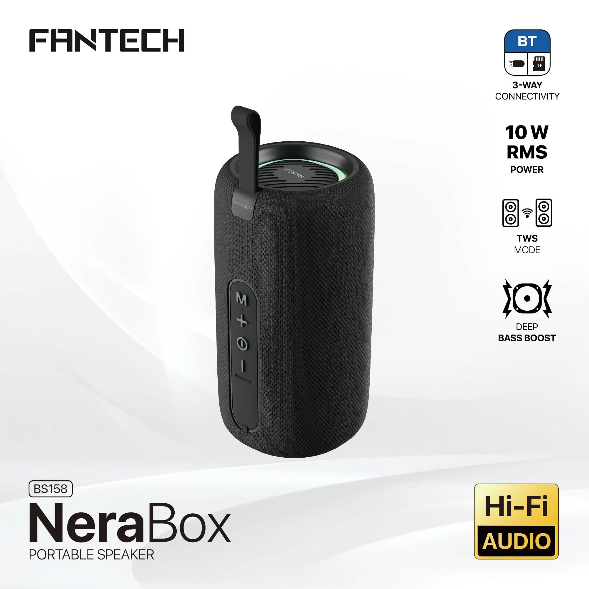 FANTECH BS159 True Wireless RMS Speaker with RGB Lighting, TWS Stereo, and 10W Powerful Sound