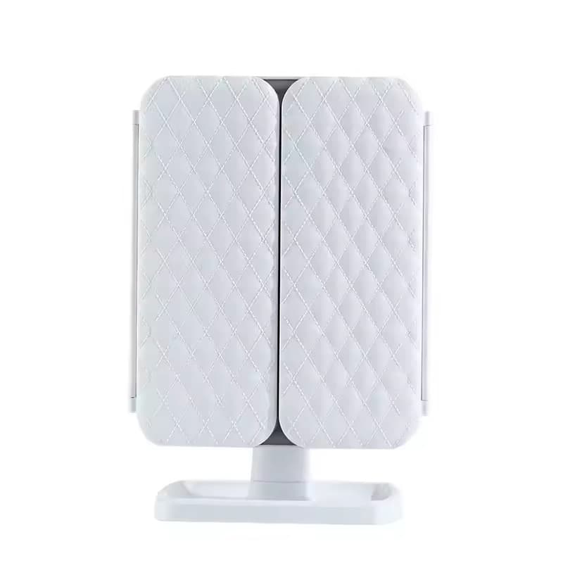 Folding LED Makeup Mirror - 3 Tone Portable Compact Desktop Vanity Mirror view 6