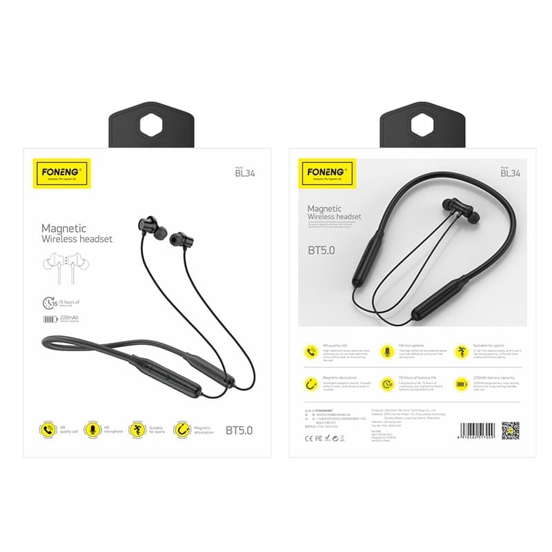 Foneng BL34 Neckband Bluetooth Earphone view 5
