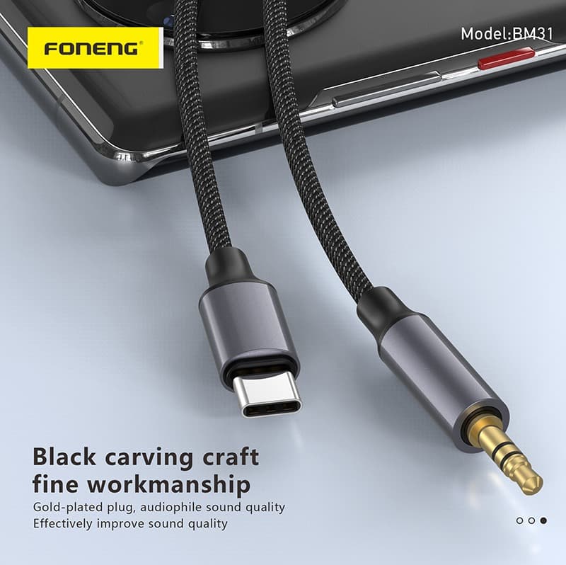 Foneng BM31 Metal Type C To 3.5mm AUX Audio Cable view 4
