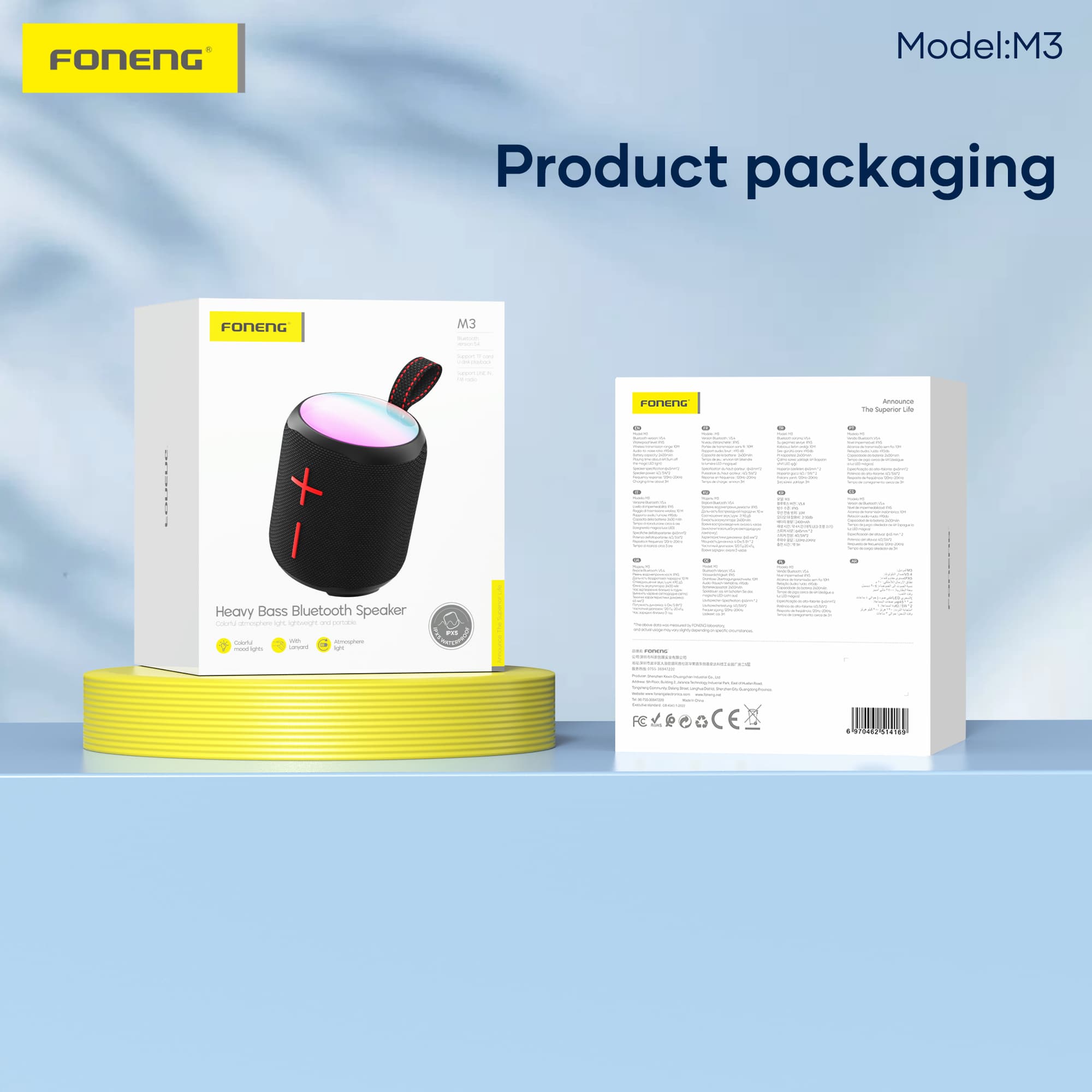 Foneng M3 10W Deep Bass Portable Waterproof Bluetooth Speaker view 6