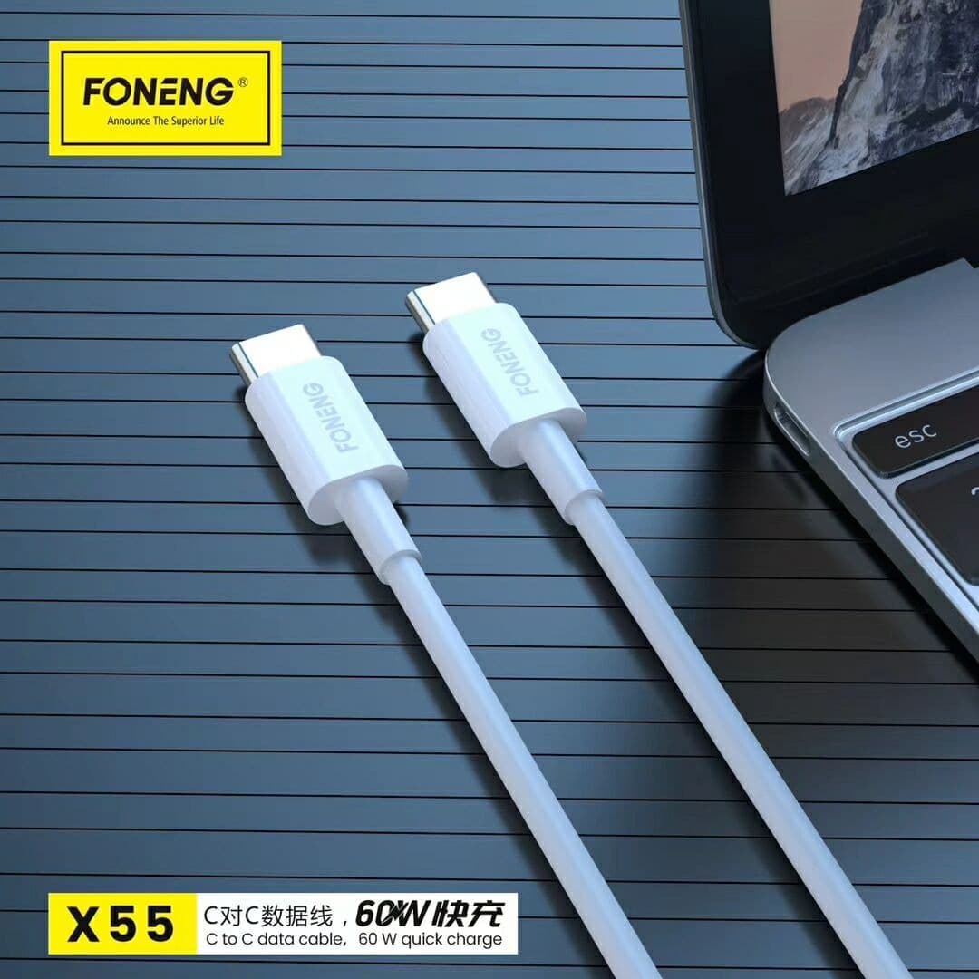 Foneng X55 60 Watt 2 Meter USB-C To USB-C Cable view 3