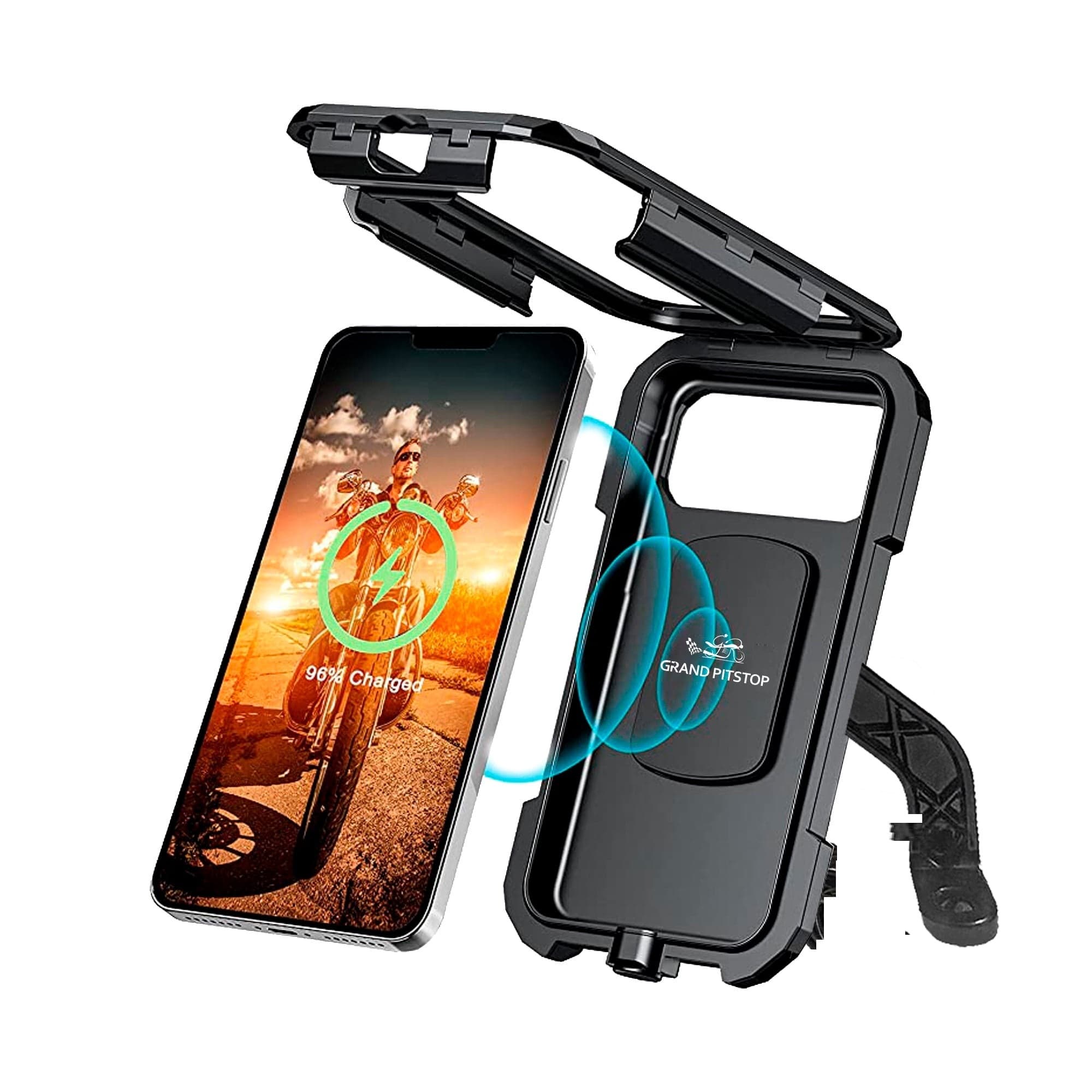 Fully Waterproof Bike & Scooter Mobile Phone Holder Mirror Mount view 4