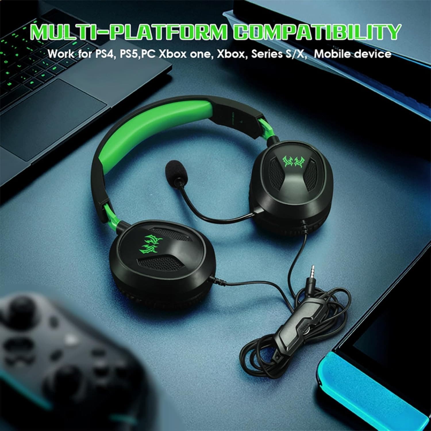 G3100 Wired Gaming Headphone With Mic & Memory Foam Cushions 3.5mm for PS5, Laptop & Mobile view 5