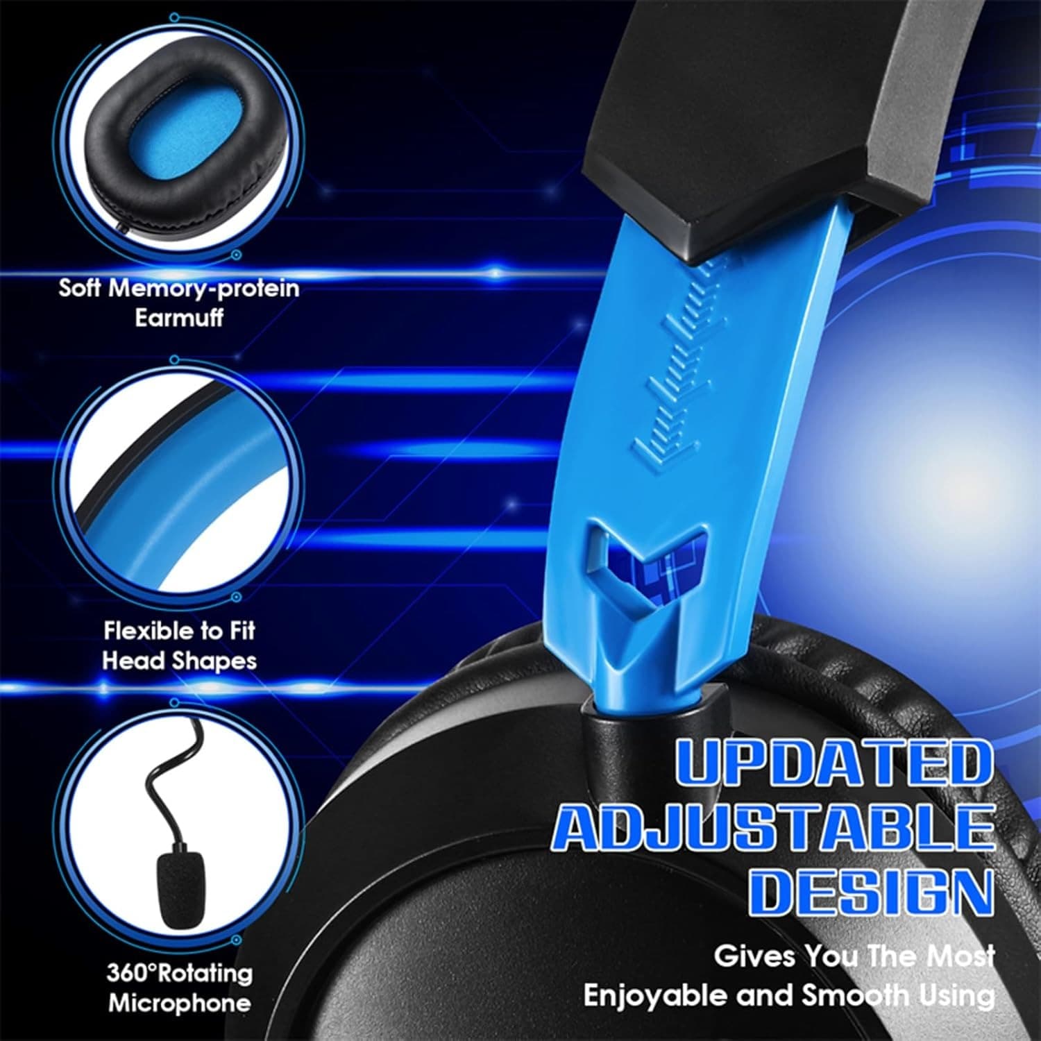 G3100 Wired Gaming Headphone With Mic & Memory Foam Cushions 3.5mm for PS5, Laptop & Mobile view 6