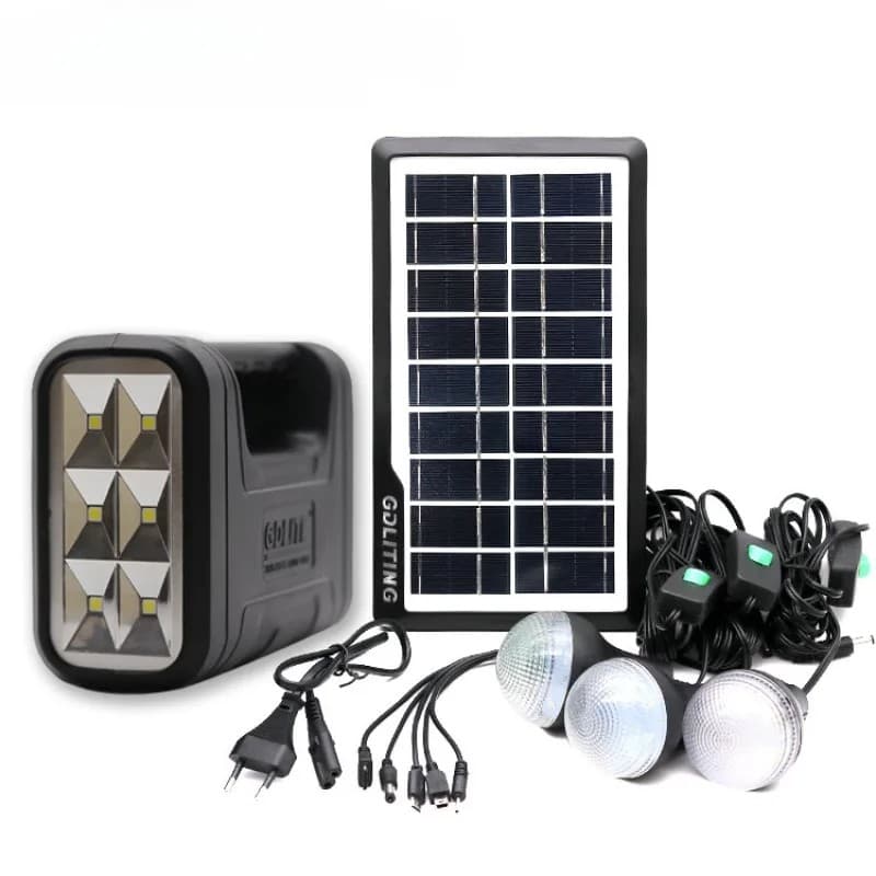 GDLITE GD-8017A Solar Home Lighting System with 3 Led Bulbs