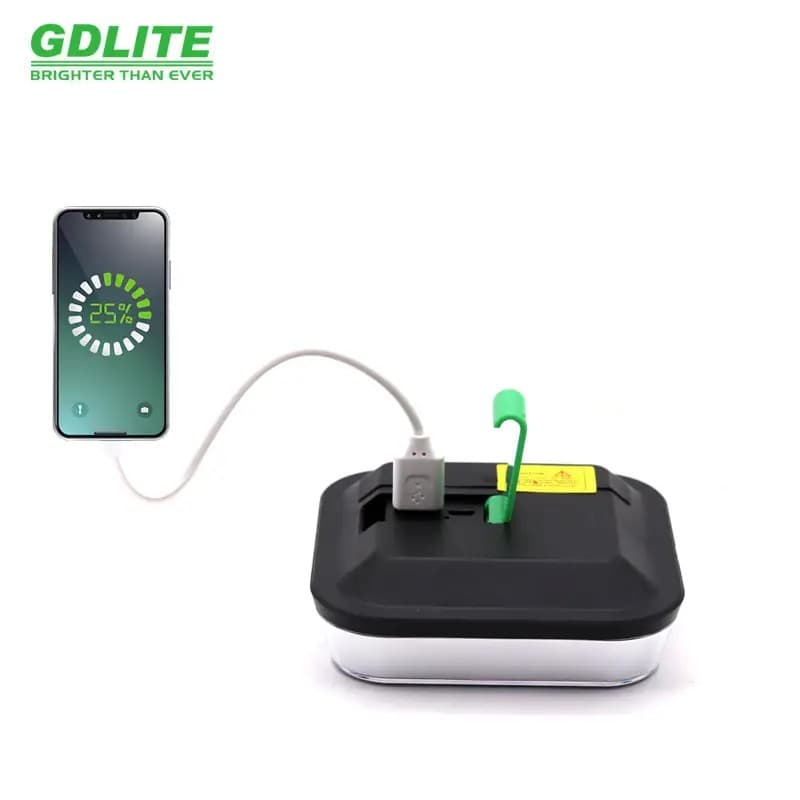 GDLITE GD30 6V 3.5W Home Solar Lighting System With 2 Pcs LED Rechargeable Light view 3