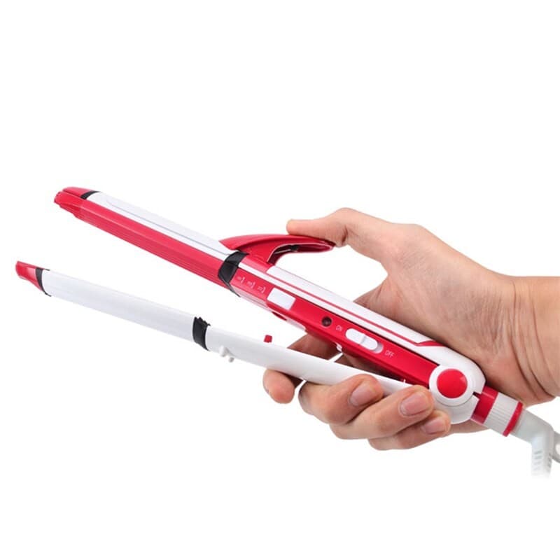 Gemei GM 1958 3 In 1 Hair Straightener Curler And Crimper Hair Iron view 2