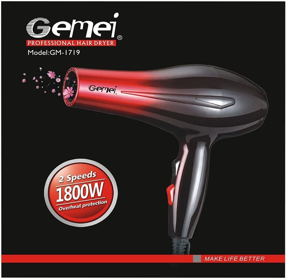 Gemei GM1719 Professional Hair Dryer 1800W view 3
