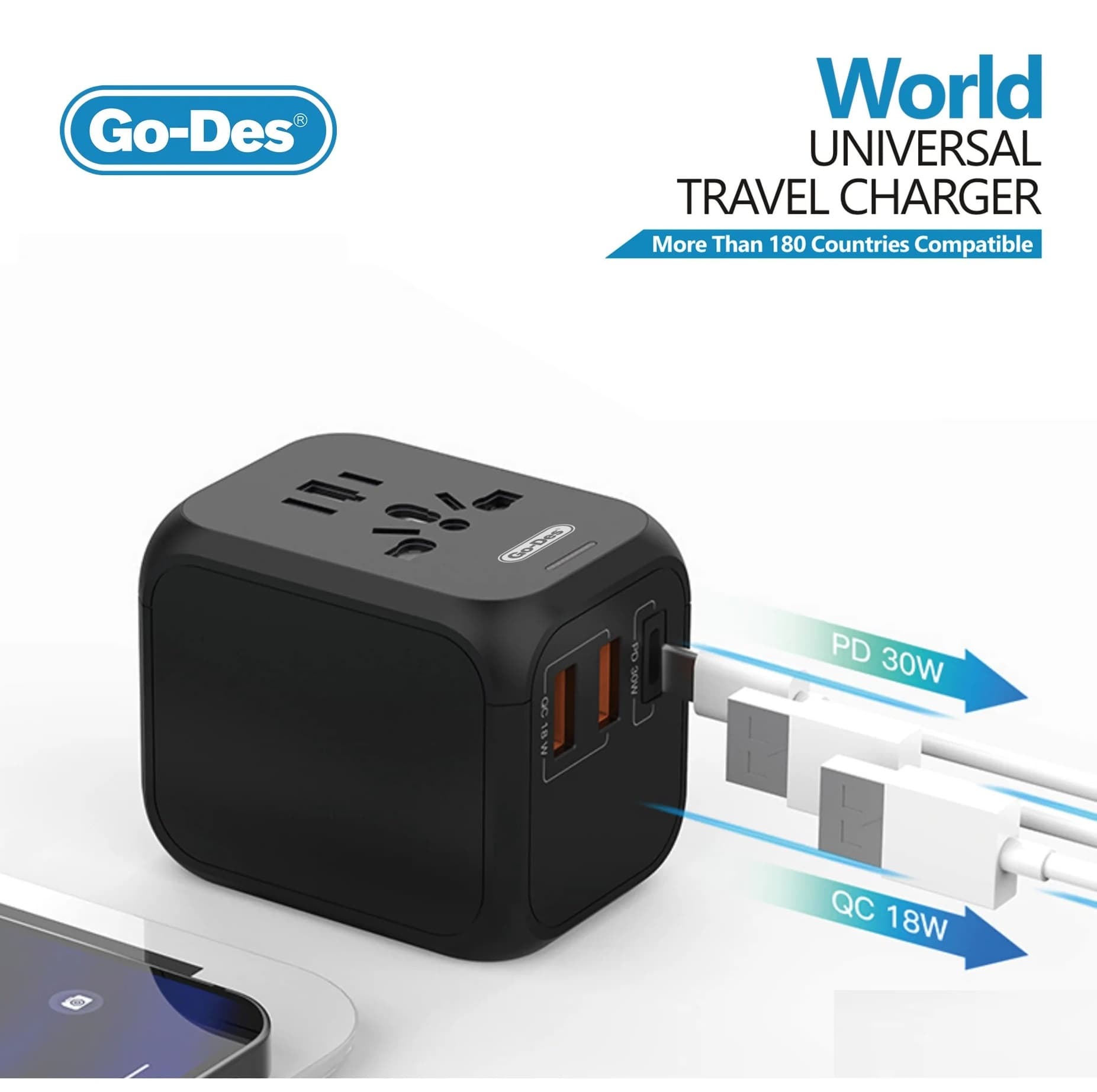 Go Des GD B613 International Universal Travel Aadapter Power Plug