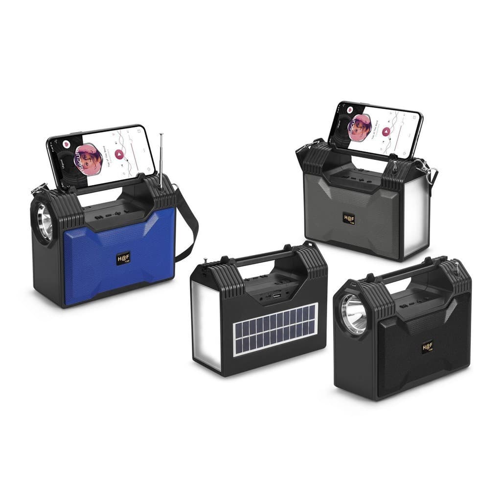 H@F HF-F299 Wireless Bluetooth Speaker Solar Rechargeable Torch Light FM Radio TF Slot view 4