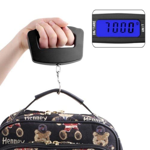Handheld Digital Luggage Scale With Grip For Travel Portable Electronic Weighing Suitcase And Bag