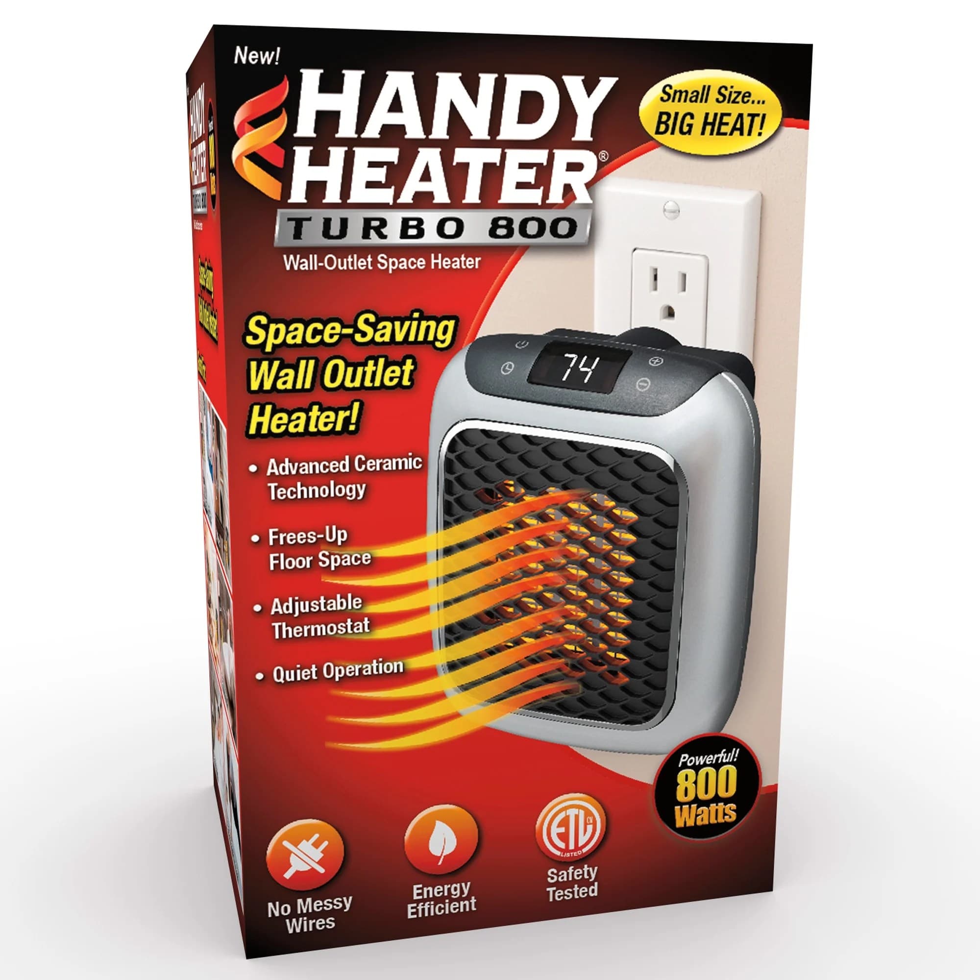 Handy Heater Turbo Personal Electric Space Heater 800 Watts view 3