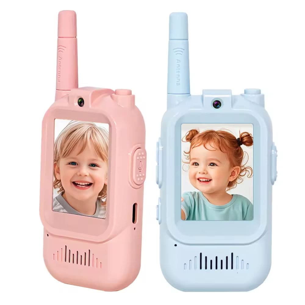 HD Video Walkie Talkie For Kids 2-Pack Rechargeable Two-Way Intercom with Camera view 3