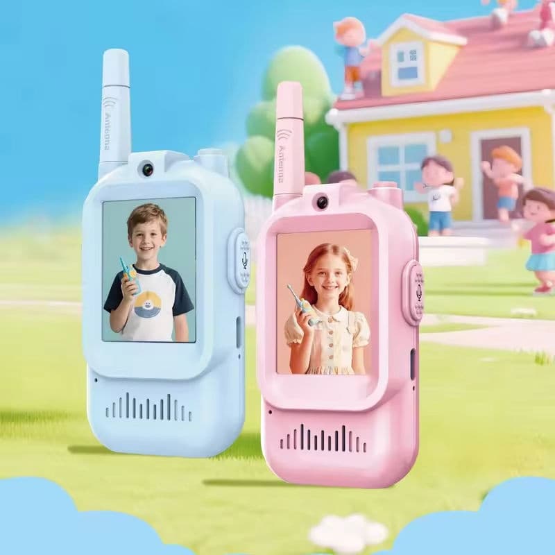 HD Video Walkie Talkie For Kids 2-Pack Rechargeable Two-Way Intercom with Camera view 2