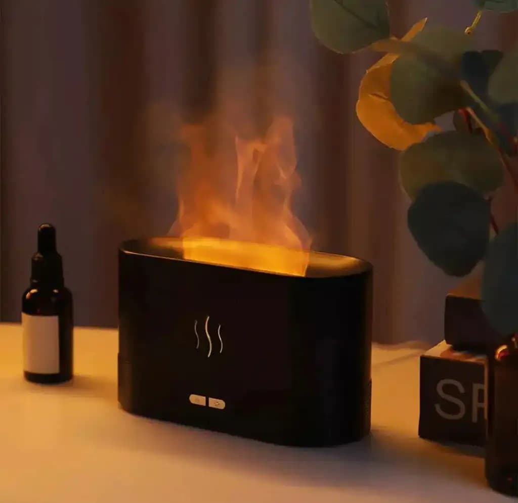 Himalayan Salt Chamber  Flame Effect Blaze Aroma Diffuser Humidifier view 2