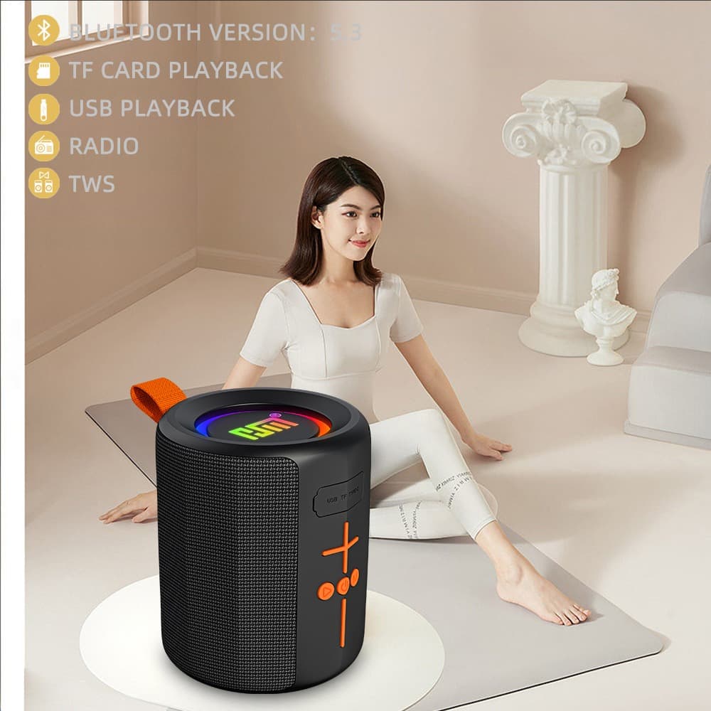 HM-849 Portable IPX4 Waterproof Wireless Speaker With RGB Lighting view 3