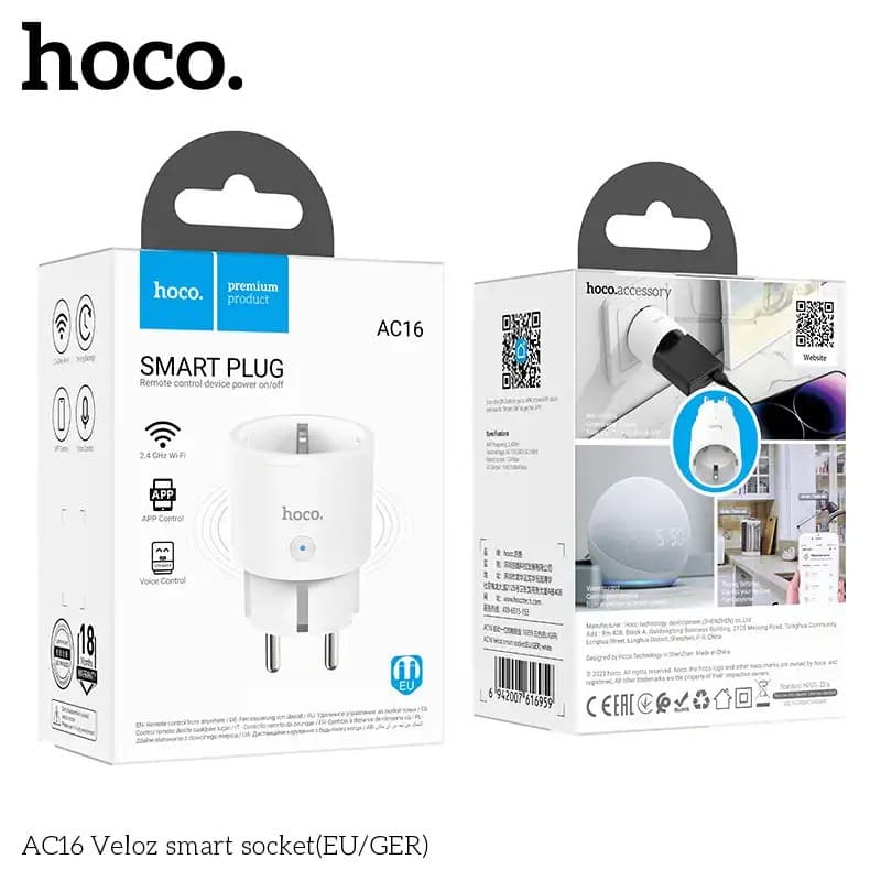 Hoco AC16 Smart Plug Remote Control Device Power On Off view 3