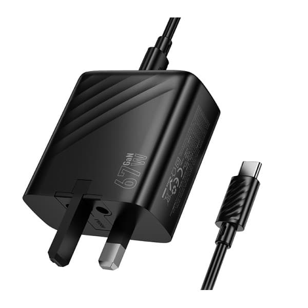 Hoco CS27B PD 67 Watt GaM Wall Charger Set With Type C Cable view 2