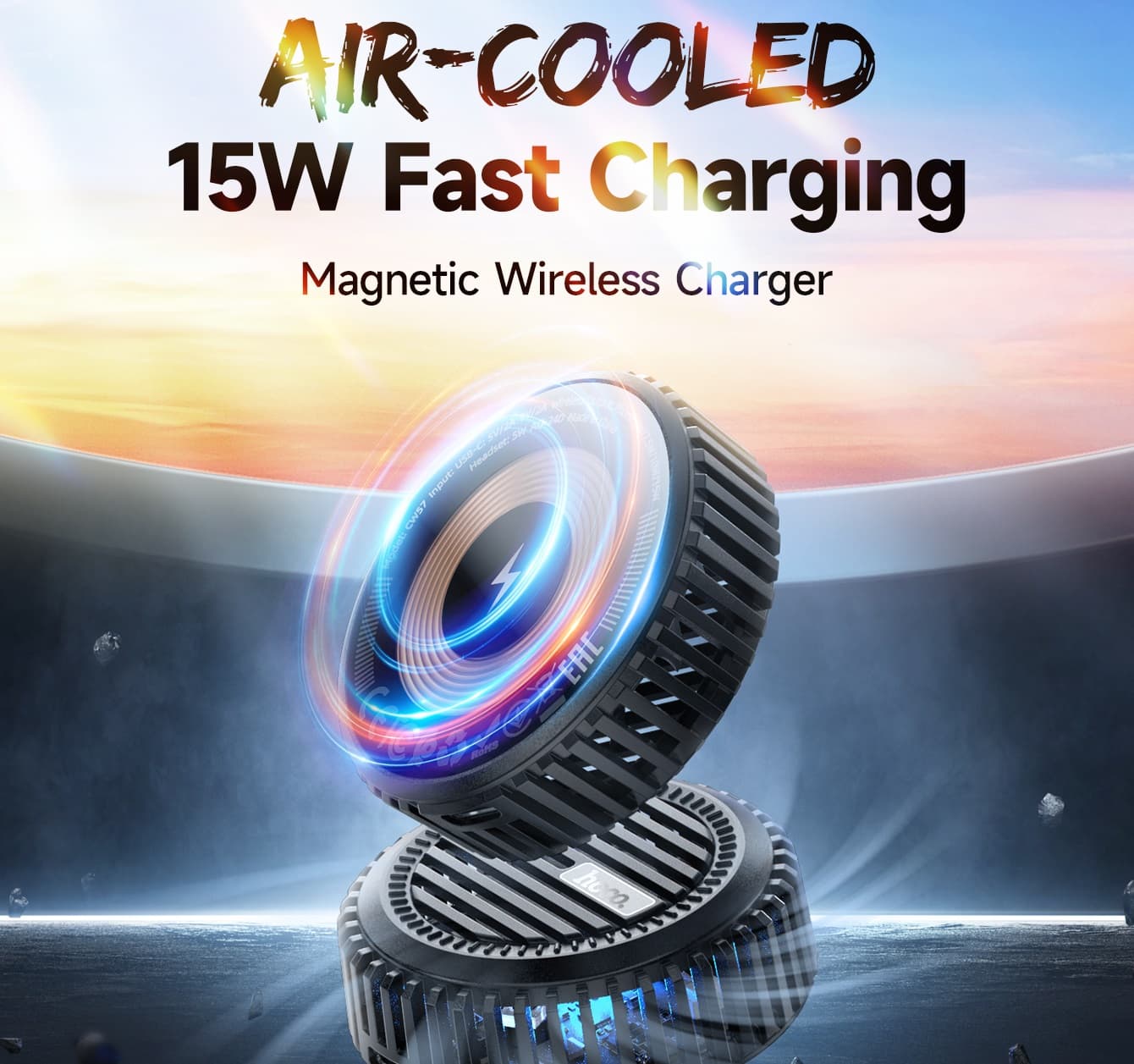 HOCO CW57 Air Cooled 15W Magnetic Wireless Fast Charger